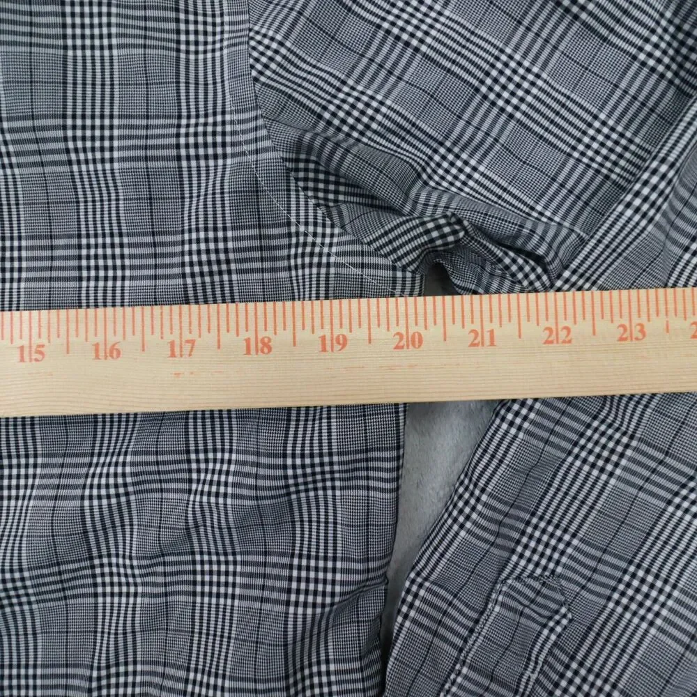 Polo Ralph Lauren Men's Black White Plaid Non-Iron Button‎ Up Shirt size Small